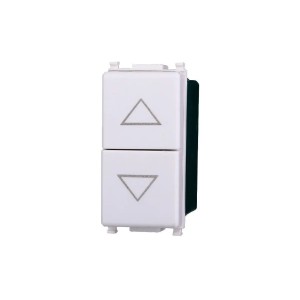 Pulsante Doppio Interbloccato Saliscendi Ettroit EV1204 compatibile Vimar Plana