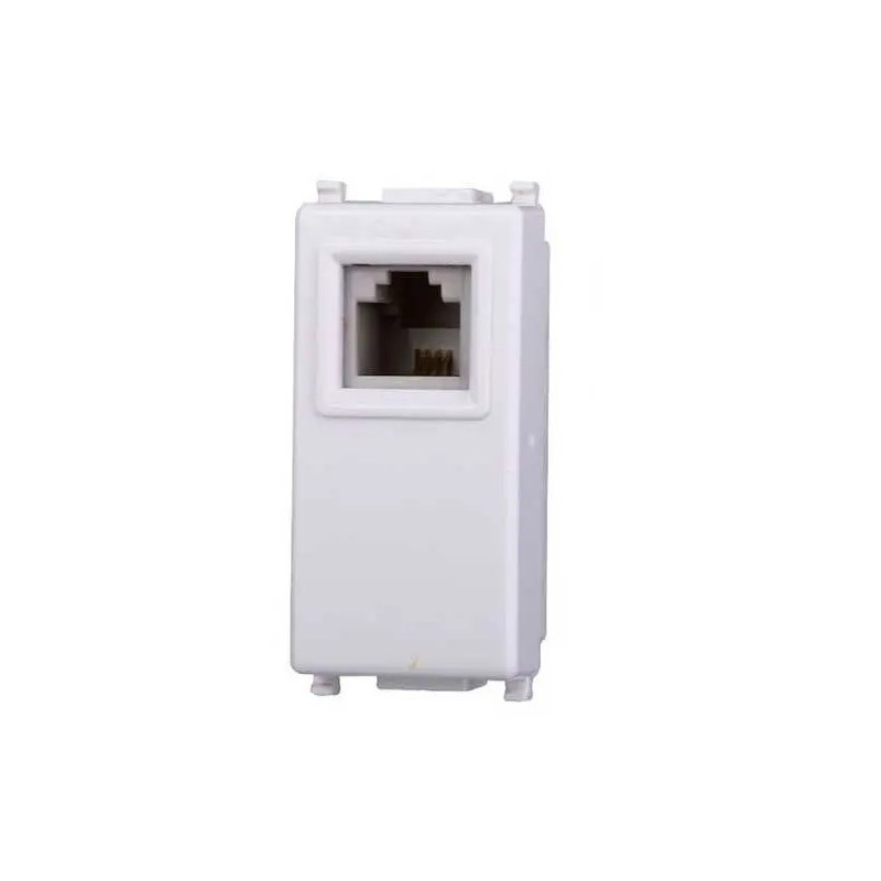 Connettore RJ11 Telefono Ettroit EV2354 compatibile Vimar Plana