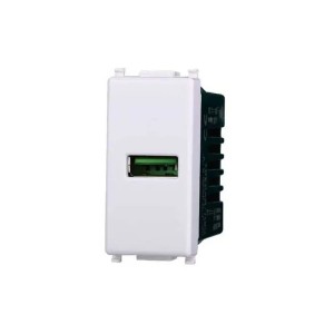 Presa USB 2.1A Ettroit EV2401 compatibile Vimar Plana
