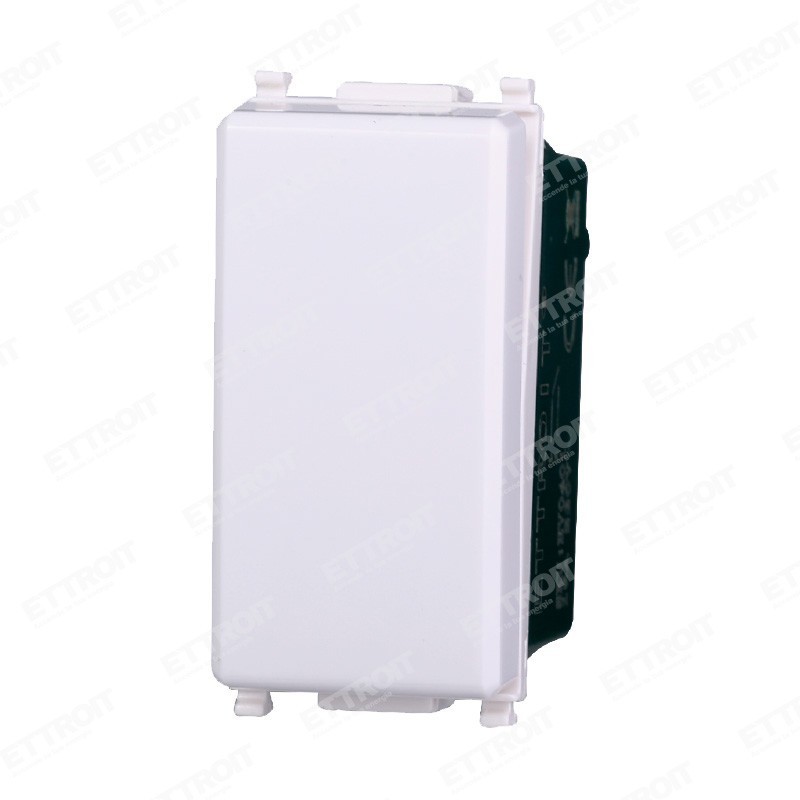 Pulsante 1P Ettroit EV1001 compatibile Vimar Plana