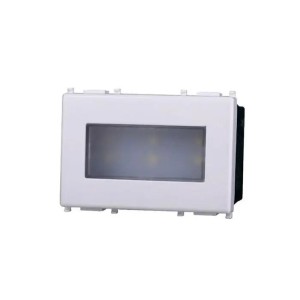 Lampada Segnapasso 3 Moduli LED 220V 3000K ON/OFF Ettroit EV0323 compatibile Vimar Plana