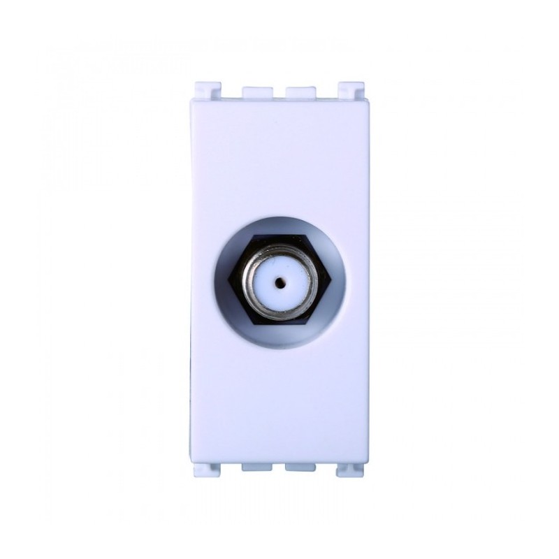 Ettroit Connettore TV SAT a Vite Bianco VA2252B – Compatibile Serie Vimar Arké Bianca