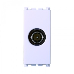 Connettore TV Maschio Passante Bianco VA2253B Ettroit Compatibile Serie Vimar Arké Bianca