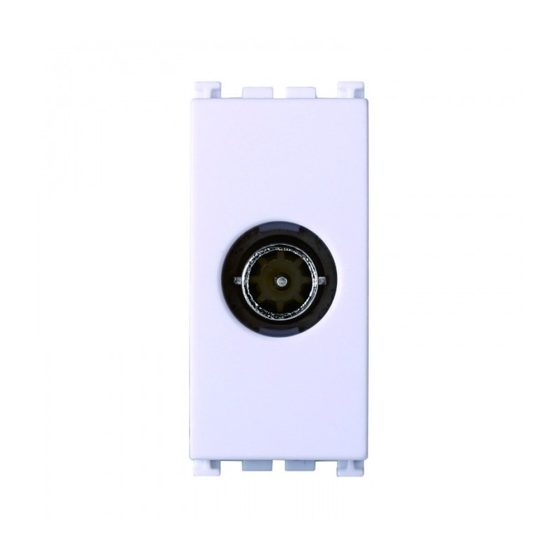 Connettore TV Maschio Passante Bianco VA2253B Ettroit Compatibile Serie Vimar Arké Bianca