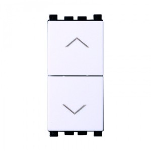Pulsante Doppio 1P+1P 16A Bianco VA1202B Ettroit Compatibile Serie Vimar Arké Bianca