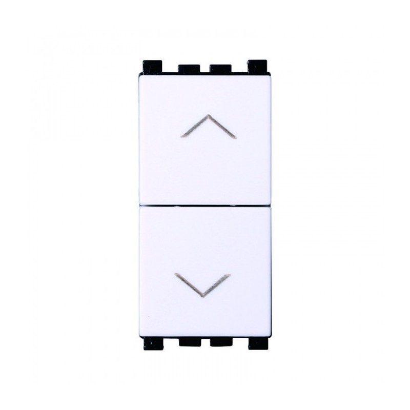Pulsante Doppio 1P+1P 16A Bianco VA1202B Ettroit  Compatibile Serie Vimar Arké Bianca