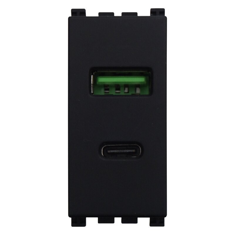 Presa USB 2 in 1 USB-A + USB-C 3,1A – Caricatore da Incasso per Smartphone e Tablet Ettroit  VA3002