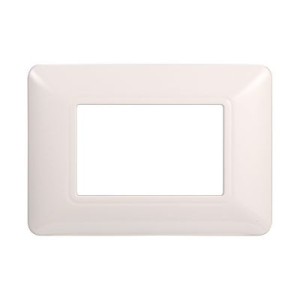 Placca compatibile Bticino Matix 3 moduli plastica colore bianco