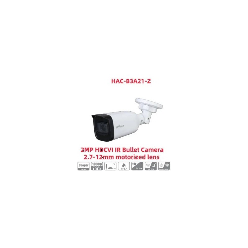 Telecamera Dahua HAC-B3A21-Z Bullet HDCVI Ibrida 4in1 Full HD 2MP Motozoom