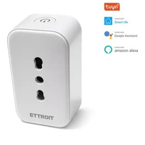 Presa bipasso intelligente WiFi 16A Smart con Monitoraggio Consumi Tuya ETWF4006