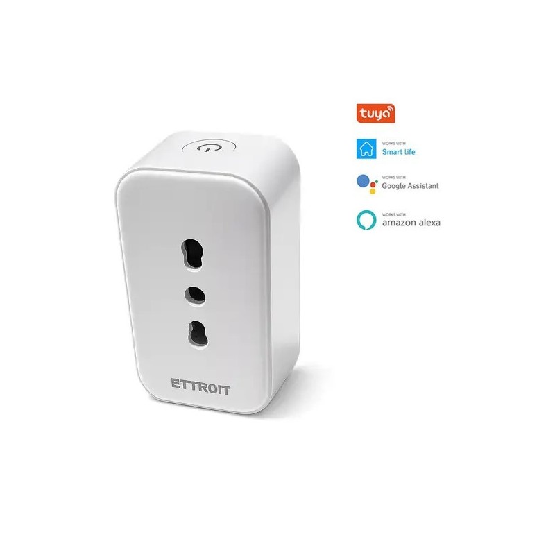 Presa bipasso intelligente WiFi 16A Smart con Monitoraggio Consumi Tuya ETWF4006