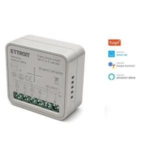 Interruttore Smart WiFi 2 Canali 10A Modulo Relè Doppio Controllo Remoto Compatibile Tuya Alexa Google