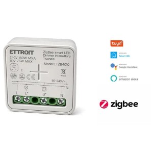 Dimmer Smart Zigbee LED 1 Canale 150W Interruttore Regolatore Intensità Compatibile Tuya Alexa Google