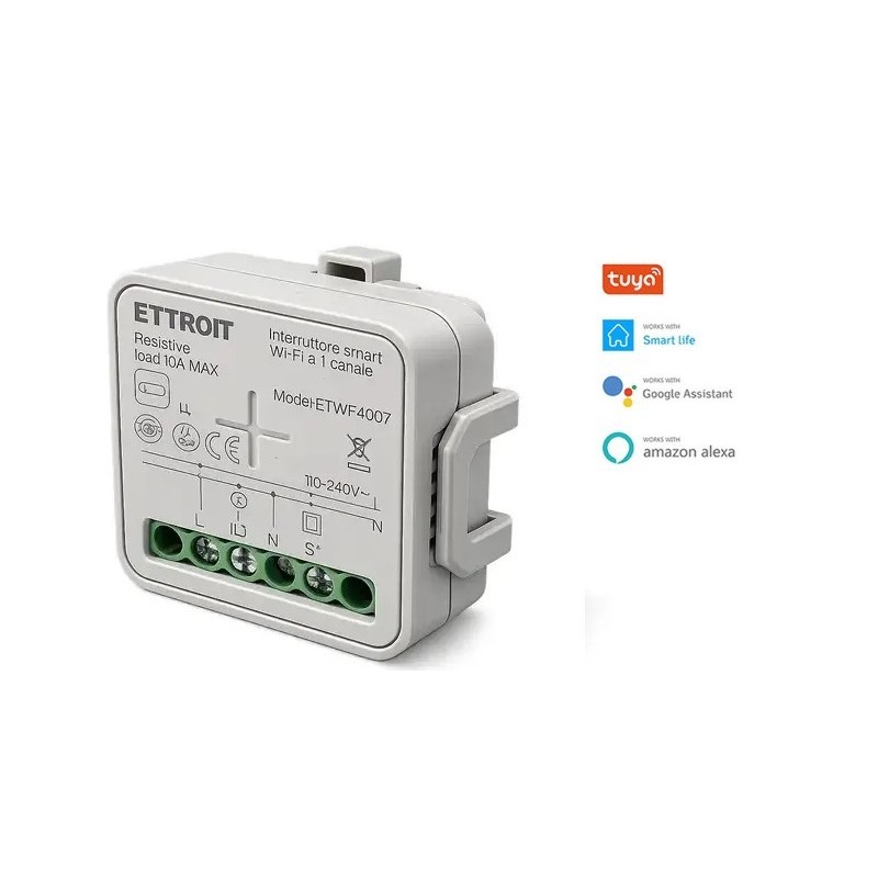 Interruttore Smart Zigbee 1 Canale 10A Modulo Relè Controllo Remoto Compatibile Tuya Alexa Google