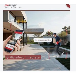 Hikvision DS-2CD1343G2-LIU.Value Telecamera IP 4Mpx WDR 120db ottica 2,8 mm Ir 30 mt, Audio