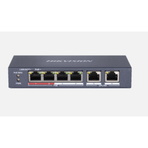 Hikvision Value Series. Switch da 6 porte 4 porte PoE e 2 porte Gigabit Uplink 35W