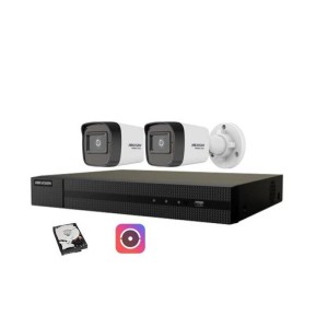 Kit videosorveglianza IP Hikvision Nvr POE 4 Canali 2 telecamere bullet 4 mpx hd