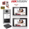 KIT Videocitofono bifamiliare IP Hikvision 2 monitor 7" smart telecamera 2 MP