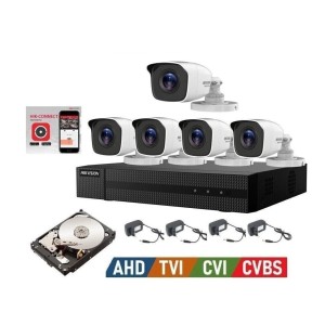 KIT VIDEOSORVEGLIANZA HIKVISION DVR 8 CANALI 5 TELECAMERE BULLET 5 MPX 3K 1TB