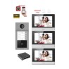 Kit Videocitofono Hik Vision Villa Trifamiliare 4 Bussate 3 Monitor Ip Poe App