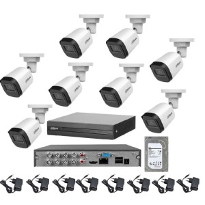 Kit videosorveglianza dahua DVR 8 canali 8 telecamere bullet 2 MP Full HD hd 1TB