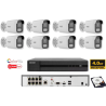 KIT videosorveglianza ip POE Hikvision Nvr 8 canali 4K 8 telecamere Smart Hybrid