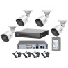 Kit videosorveglianza dahua DVR 4 telecamere bullet 5 MP Full HD hdd 1TB