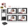 KIT Videocitofono quadrifamiliare IP Poe Hikvision 4 monitor 7 WIFI smart telecamera 2 MP