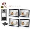 KIT Videocitofono quadrifamiliare IP Poe Hikvision 4 monitor 7 WIFI smart telecamera