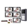 KIT Videocitofono IP Poe Hikvision 5 appartamenti Monitor 7 pollici WIFI smart