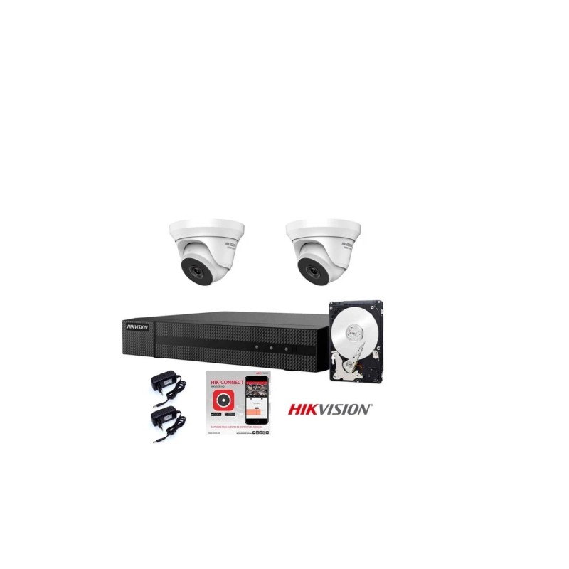 KIT VIDEOSORVEGLIANZA HIKVISION DVR 4 CANALI TELECAMERE DOME IR 40MT HD 1 TB