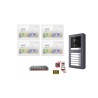 KIT Videocitofono IP Poe Hikvision 4 appartamenti Monitor 7 pollici Bianco WIFI