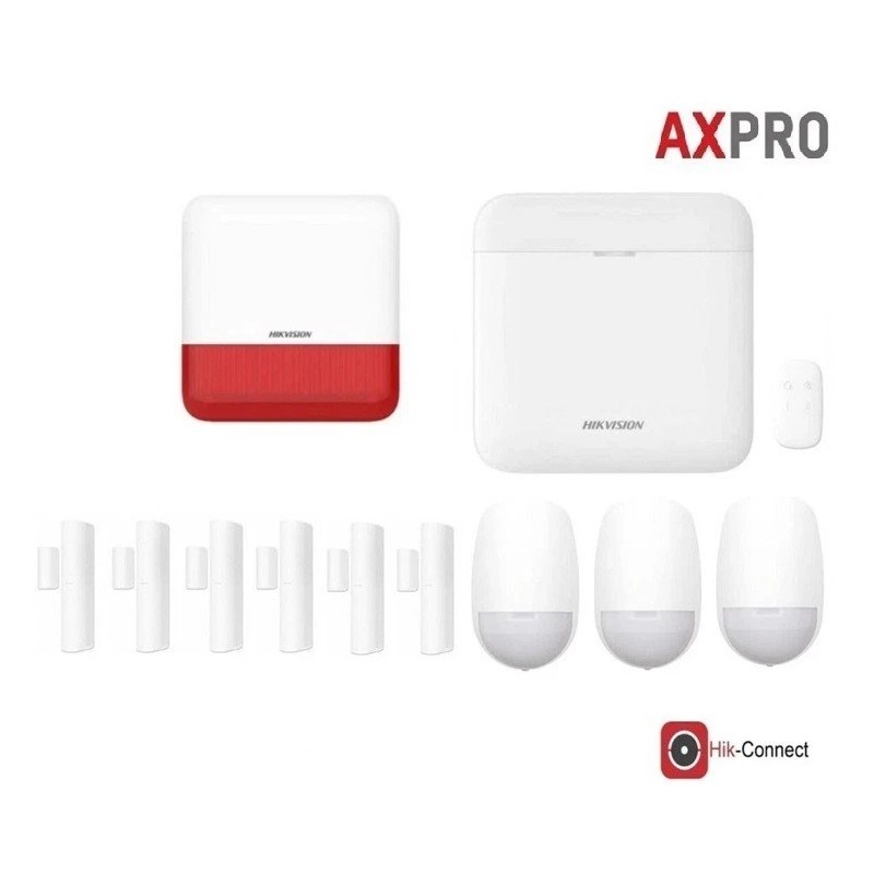 Kit Allarme Hikvision AXPRO GSM Antifurto Casa Wireless 3 Rivelatori 6 Contatti
