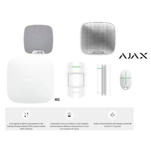 Kit Antifurto Ajax StarterKit 4G Hub 2 + MotionProtect + DoorProtect + SpaceCont