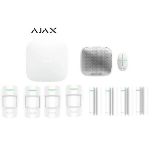 Kit Antifurto Ajax StarterKit Hub 2g Allarme Wireless 4 Rivelatori PIR 4 Contatti Sirena esterna