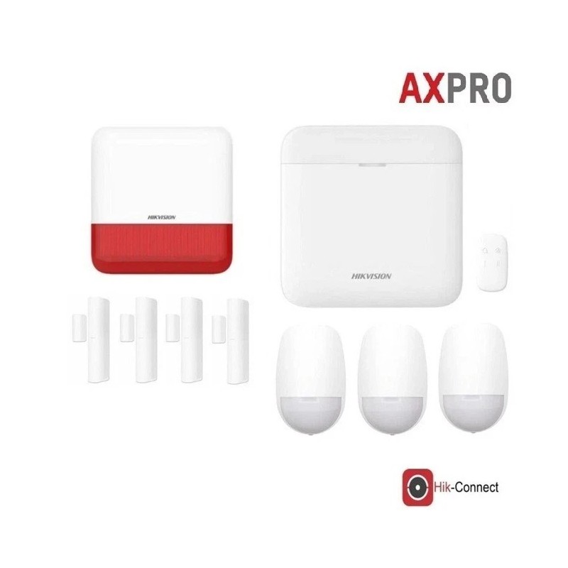 Kit Allarme Hikvision AXPRO GSM Antifurto Casa Wireless 3 Rivelatori 4 Contatti