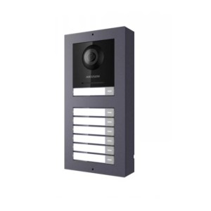 Pulsantiera Videocitofono IP Hikvision Intercom POE per 7 appartamenti con telecamera