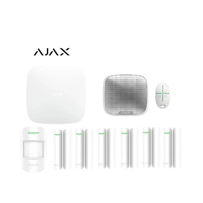 Kit Antifurto Ajax StarterKit Hub 2G Allarme Wireless Rivelatore PIR 6 Contatti Sirena Esterna