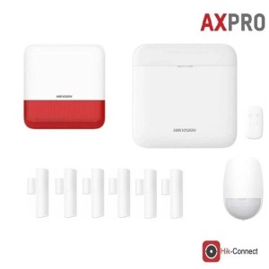 Kit Allarme Hikvision AXPRO GSM Antifurto Casa Wireless Sirena App 6 Contatti