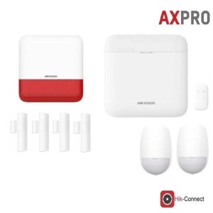 Kit Allarme Hikvision AXPRO GSM Antifurto Casa Wireless 2 Rivelatori 4 Contatti