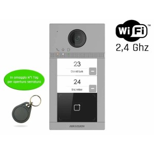 Postazione esterna 2 pulsanti videocitofono WiFi/IP con telecamere HD 2.0mpx IP6