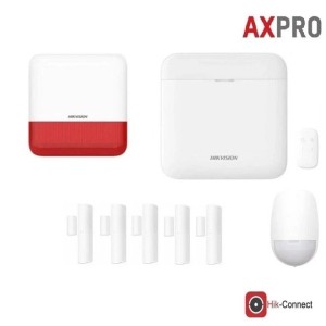 Kit Allarme Hikvision AXPRO GSM Antifurto Casa Wireless Sirena App 5 Contatti