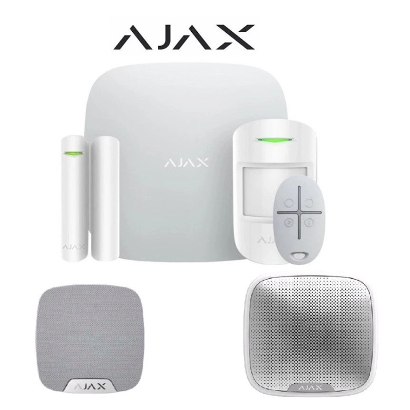 Kit Antifurto Ajax StarterKit hub 2 4G+ MotionProtect + DoorProtect + SpaceControl+Home Siren+Street Siren
