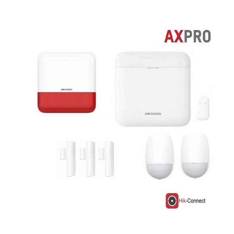 Kit Allarme Hikvision AXPRO GSM Antifurto Casa Wireless 2 Rivelatori 3 Contatti