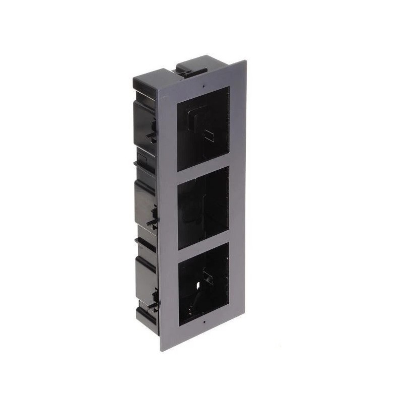 Cassetta da incasso 3 Moduli Hikvision Completa di Cornice