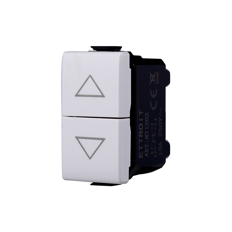 Pulsante Doppio Saliscendi Tapparella 1p 10A Compatibile Bticino Matix MT1202