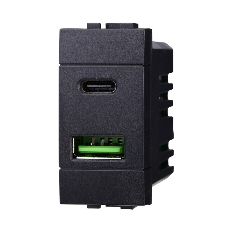 Presa Usb 2 in 1 USB + Type C 3.1Amh LN3002