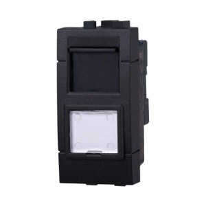 Presa Lan Ethernet Cat5 rj45 Nera Compatibile Bticino Living LN2355