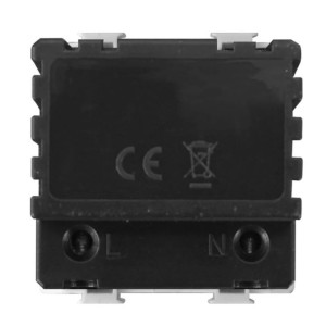 Lampada di Emergenza da Incasso LED 2 Moduli 220V 6000K con Batteria e Tasto ON/OFF Compatibile BTicino Matix MT4201