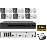 Kit videosorveglianza IP Hikvision Nvr POE 8 Canali 6 telecamere bullet 4 MP HDD